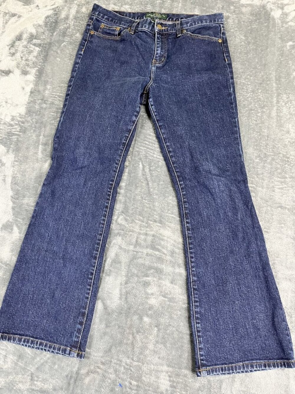 Lauren Jeans Co Ralph Lauren Womens Medium Wash Straight Leg Jeans 10P